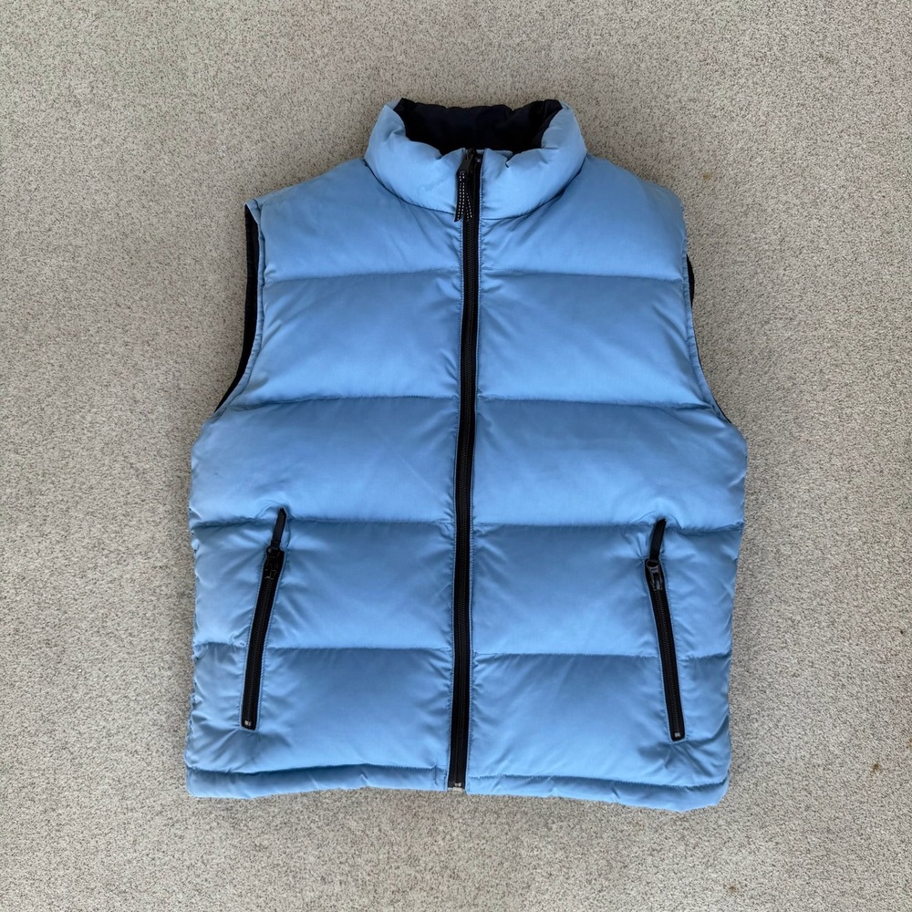 Lands End Goose Down Boys Medium 10-12 Puffer Vest Full Zip